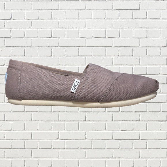 TOMS Alpargata Taupe Canvas Slip-Ons - Picture 10 of 11